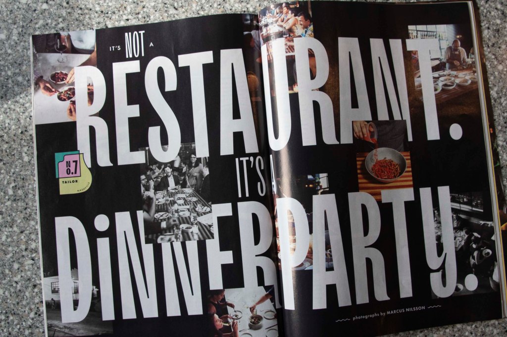 Its Not a Restaurant. It's a Dinner Party.