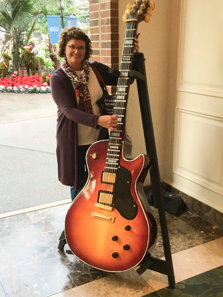 Betty on the Giant Guitar